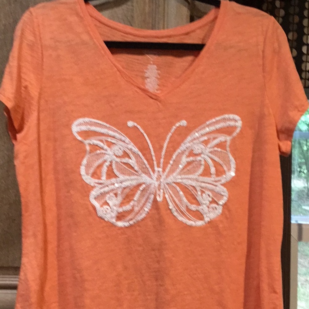 Orange with butterfly top